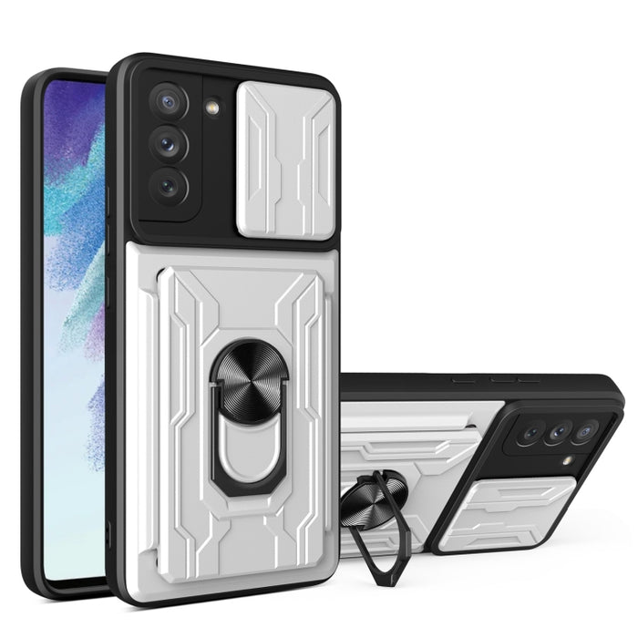Funda para teléfono con funda para cámara con ranura para tarjeta y soporte, For Xiaomi 11T, For Xiaomi Redmi Note 10 Pro, For Xiaomi Redmi 10, For Samsung Galaxy S21 FE 5G