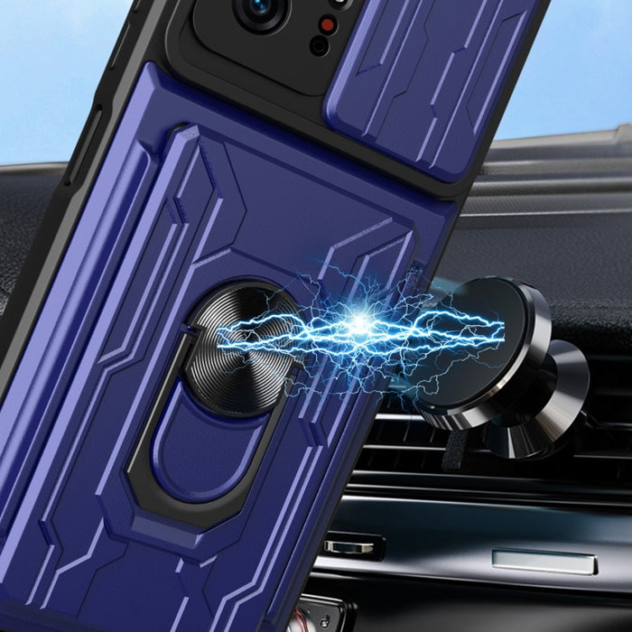 Funda para teléfono con funda para cámara con ranura para tarjeta y soporte, For Xiaomi 11T, For Xiaomi Redmi Note 10 Pro, For Xiaomi Redmi 10, For Samsung Galaxy S21 FE 5G