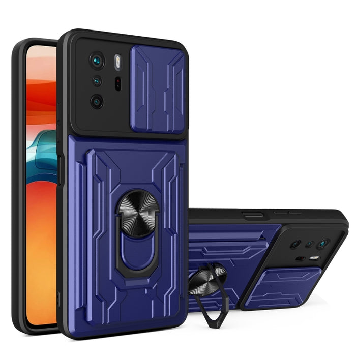 Funda para teléfono con funda para cámara con ranura para tarjeta y soporte, For Xiaomi 11T, For Xiaomi Redmi Note 10 Pro, For Xiaomi Redmi 10, For Samsung Galaxy S21 FE 5G