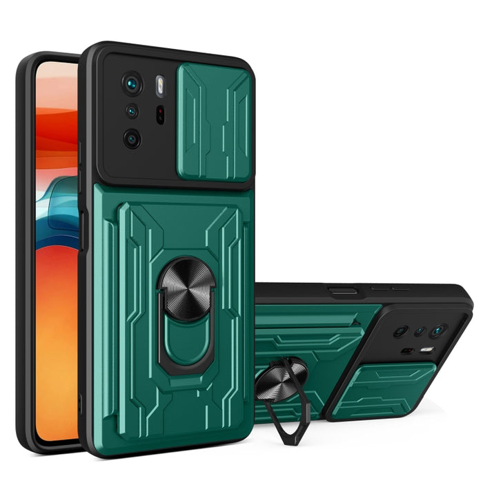 Funda para teléfono con funda para cámara con ranura para tarjeta y soporte, For Xiaomi 11T, For Xiaomi Redmi Note 10 Pro, For Xiaomi Redmi 10, For Samsung Galaxy S21 FE 5G