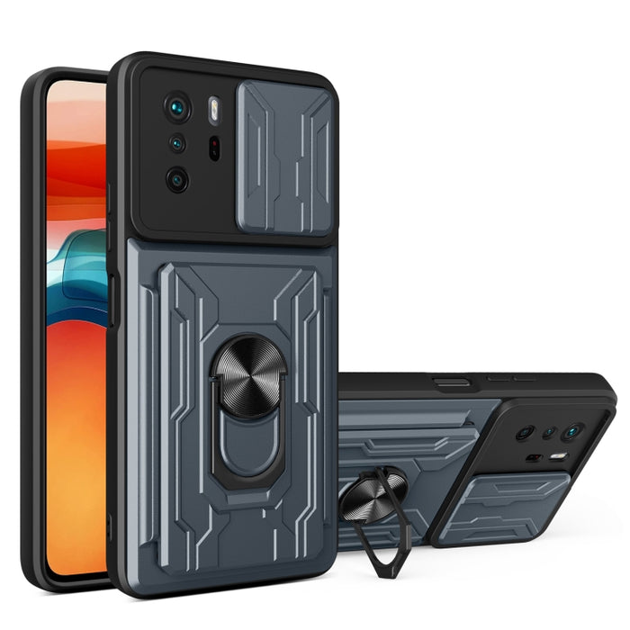 Funda para teléfono con funda para cámara con ranura para tarjeta y soporte, For Xiaomi 11T, For Xiaomi Redmi Note 10 Pro, For Xiaomi Redmi 10, For Samsung Galaxy S21 FE 5G