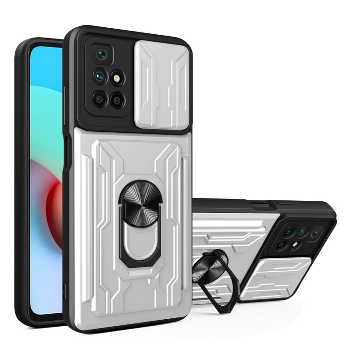 Funda para teléfono con funda para cámara con ranura para tarjeta y soporte, For Xiaomi 11T, For Xiaomi Redmi Note 10 Pro, For Xiaomi Redmi 10, For Samsung Galaxy S21 FE 5G