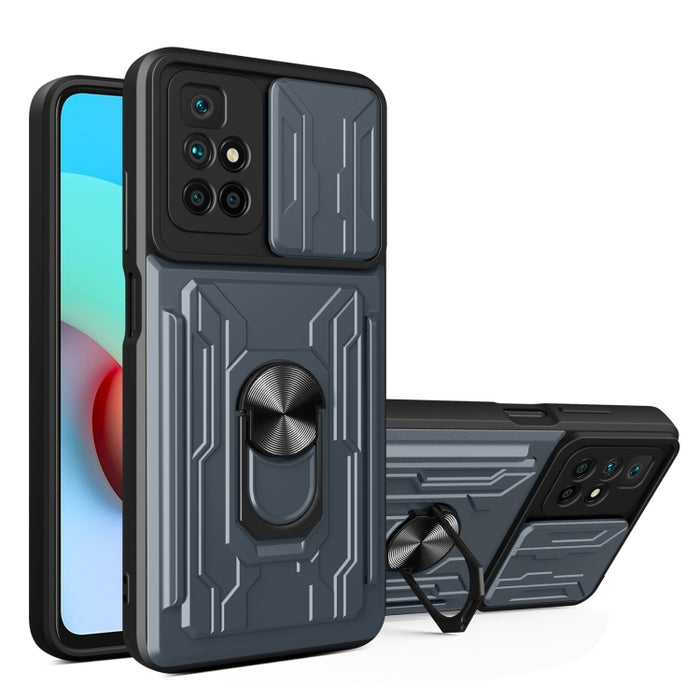 Funda para teléfono con funda para cámara con ranura para tarjeta y soporte, For Xiaomi 11T, For Xiaomi Redmi Note 10 Pro, For Xiaomi Redmi 10, For Samsung Galaxy S21 FE 5G