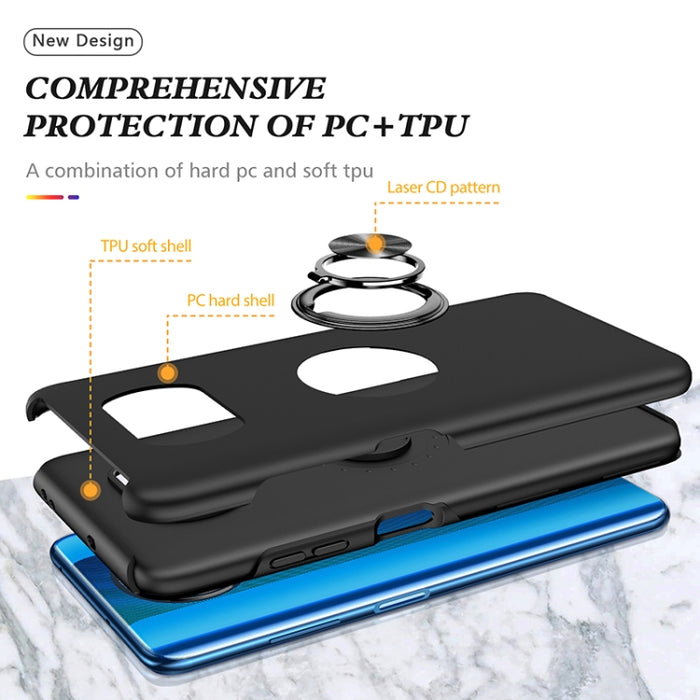 Funda magnética para teléfono PC + TPU con soporte de anillo invisible, For Xiaomi Poco X3 NFC / X3, For Samsung Galaxy A13 5G