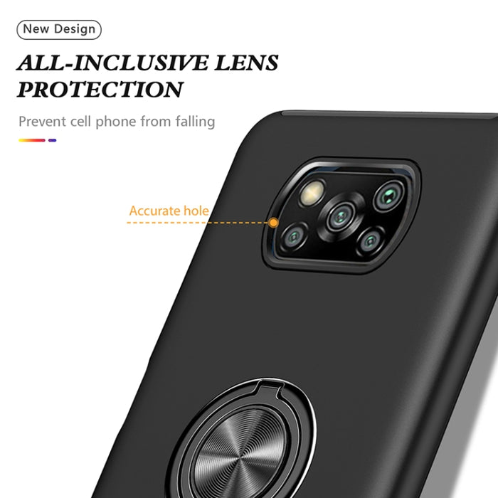 Funda magnética para teléfono PC + TPU con soporte de anillo invisible, For Xiaomi Poco X3 NFC / X3, For Samsung Galaxy A13 5G