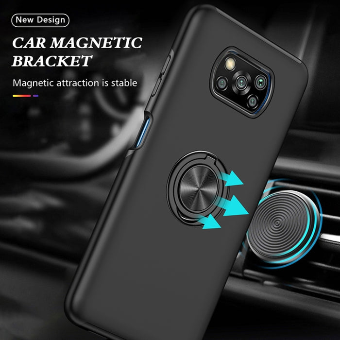Funda magnética para teléfono PC + TPU con soporte de anillo invisible, For Xiaomi Poco X3 NFC / X3, For Samsung Galaxy A13 5G