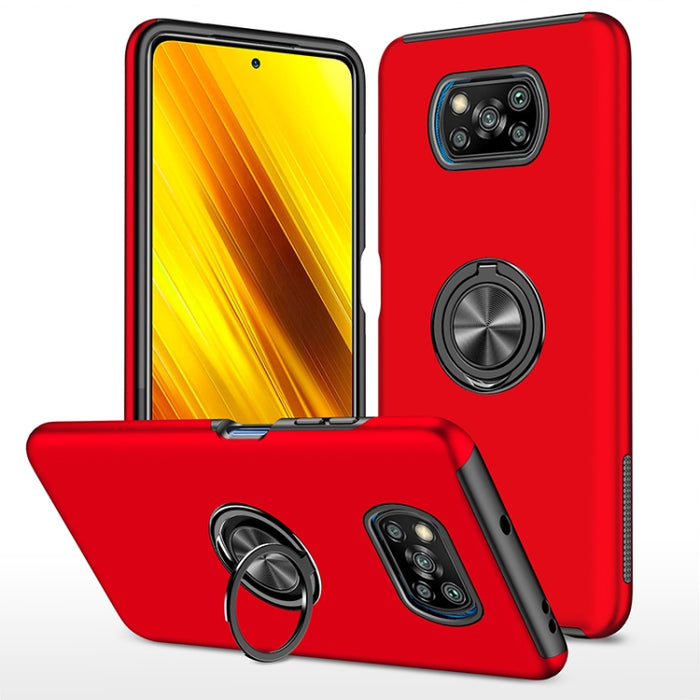 Funda magnética para teléfono PC + TPU con soporte de anillo invisible, For Xiaomi Poco X3 NFC / X3, For Samsung Galaxy A13 5G