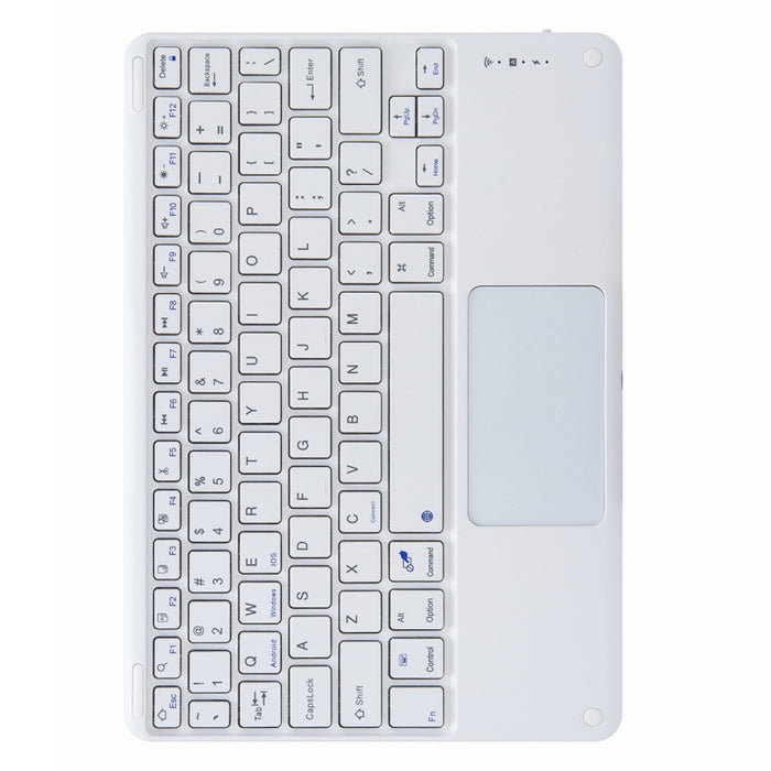 H-102C Estuche de cuero con teclado Bluetooth táctil con soporte triple trasero