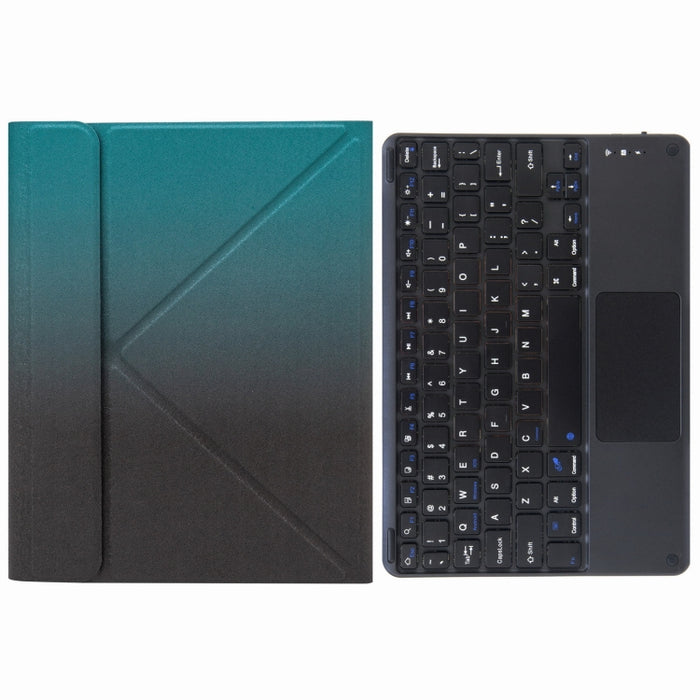 H-102C Estuche de cuero con teclado Bluetooth táctil con soporte triple trasero