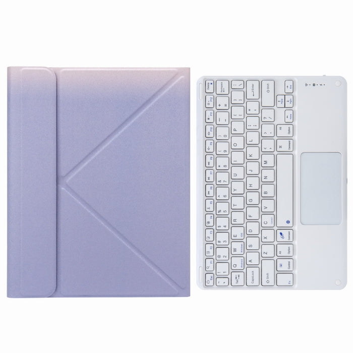 H-102C Estuche de cuero con teclado Bluetooth táctil con soporte triple trasero