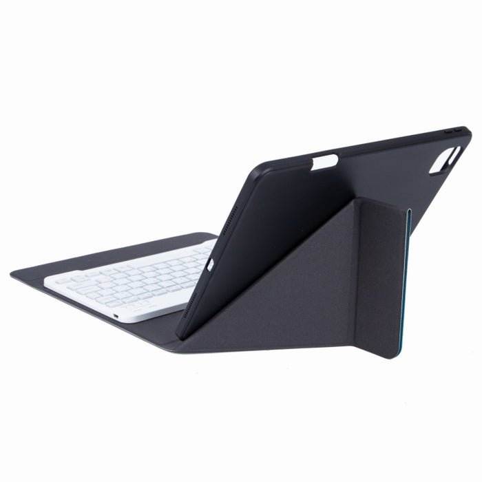 H-102S3 Estuche de cuero para teclado Bluetooth retroiluminado tricolor con soporte triple trasero