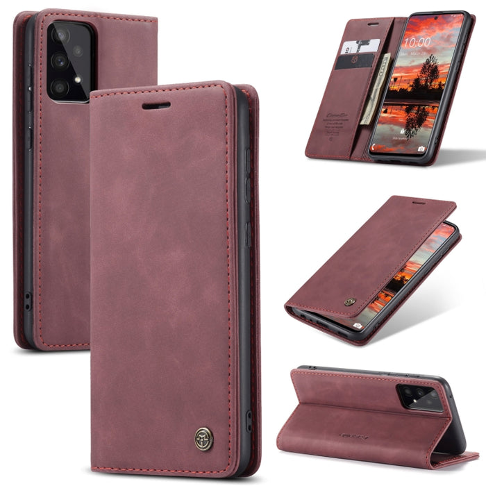 CaseMe 013 Estuche multifuncional de cuero con tapa horizontal para teléfono, For Samsung Galaxy A13 4G/A13 5G/A04S/A04/M13 5G, For Samsung Galaxy A33 5G, For Samsung Galaxy A53 5G, For Samsung Galaxy S22, For Samsung Galaxy S22+                       ...