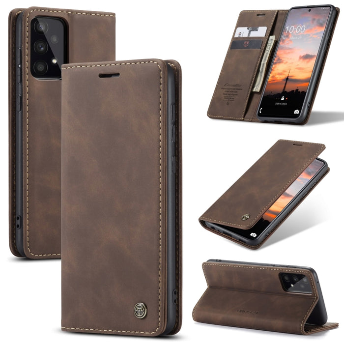 CaseMe 013 Estuche multifuncional de cuero con tapa horizontal para teléfono, For Samsung Galaxy A13 4G/A13 5G/A04S/A04/M13 5G, For Samsung Galaxy A33 5G, For Samsung Galaxy A53 5G, For Samsung Galaxy S22, For Samsung Galaxy S22+                       ...