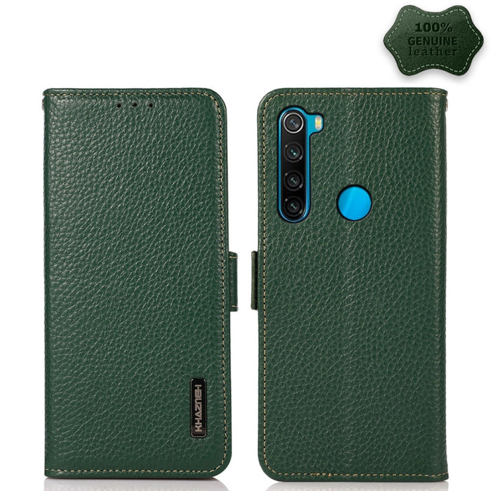 KHAZNEH Side-Magnetic Litchi Genuine Leather RFID Phone Case, For Xiaomi Mi 11 Lite 5G / Mi 11 Lite, For Xiaomi Mi 11, For Xiaomi Mi 11T / Mi 11T Pro, For Xiaomi Redmi Note 10 5G, For Xiaomi Redmi Note 10 Pro, For Xiaomi Redmi K40 Pro / Poco F3        ...
