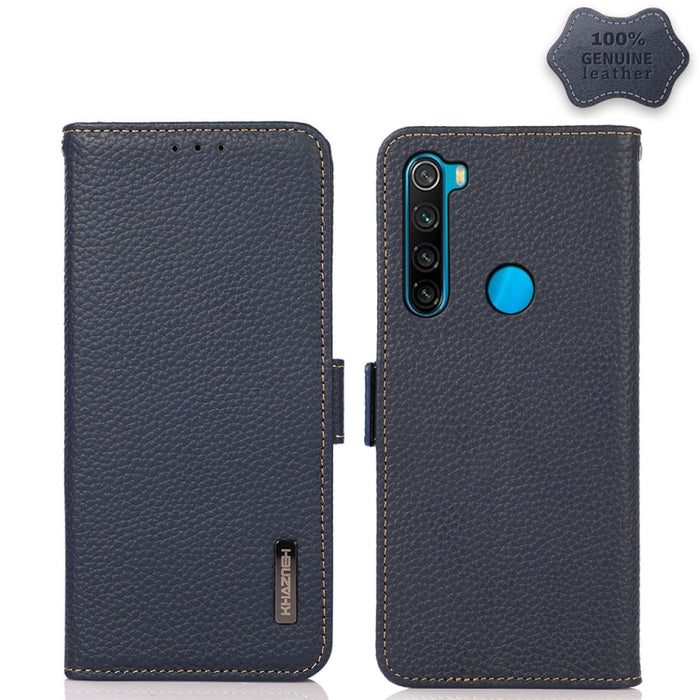 KHAZNEH Side-Magnetic Litchi Genuine Leather RFID Phone Case, For Xiaomi Mi 11 Lite 5G / Mi 11 Lite, For Xiaomi Mi 11, For Xiaomi Mi 11T / Mi 11T Pro, For Xiaomi Redmi Note 10 5G, For Xiaomi Redmi Note 10 Pro, For Xiaomi Redmi K40 Pro / Poco F3        ...