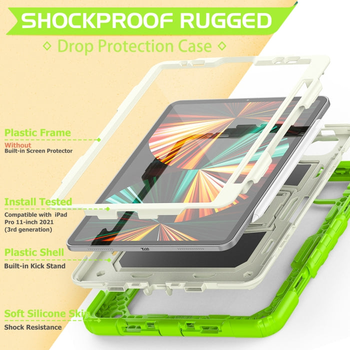 Funda de silicona + PC para tableta con soporte