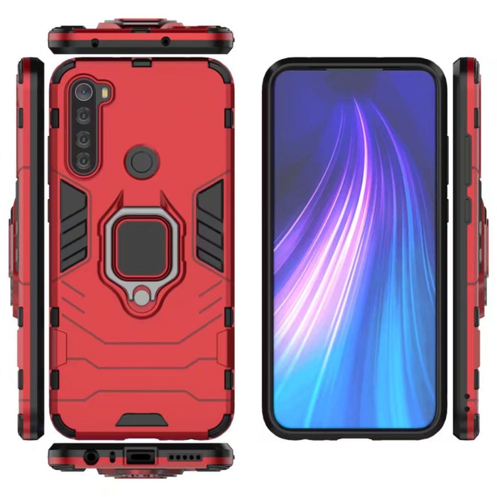 Para Xiaomi Note 8T PC + TPU Estuche protector a prueba de golpes con soporte de anillo magnético, For Xiaomi Redmi Note 8T