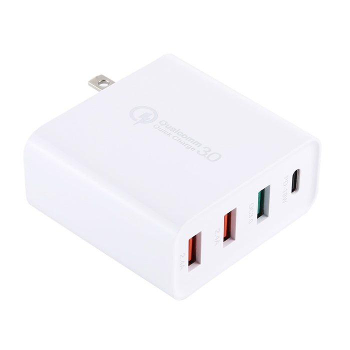 A3 PD 18W USB-C / Type-C + QC3.0 USB + Cargador de viaje con interfaz USB dual