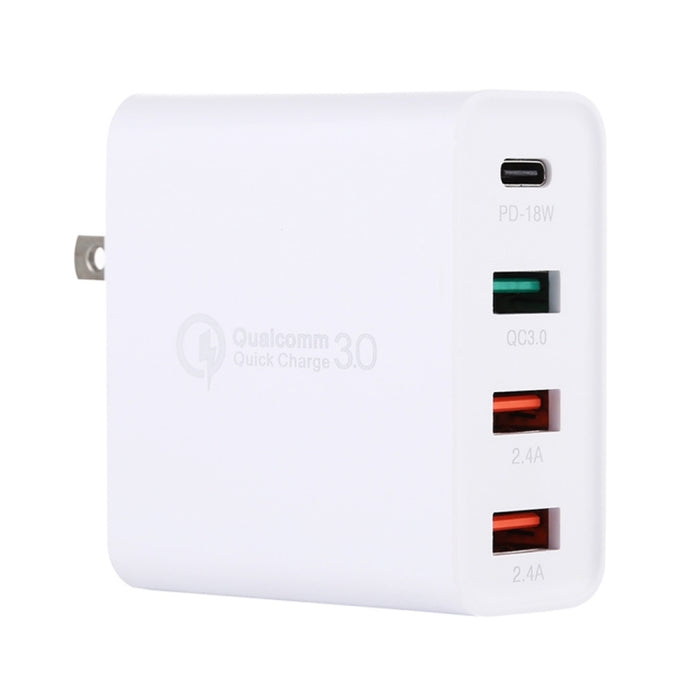 A3 PD 18W USB-C / Type-C + QC3.0 USB + Cargador de viaje con interfaz USB dual
