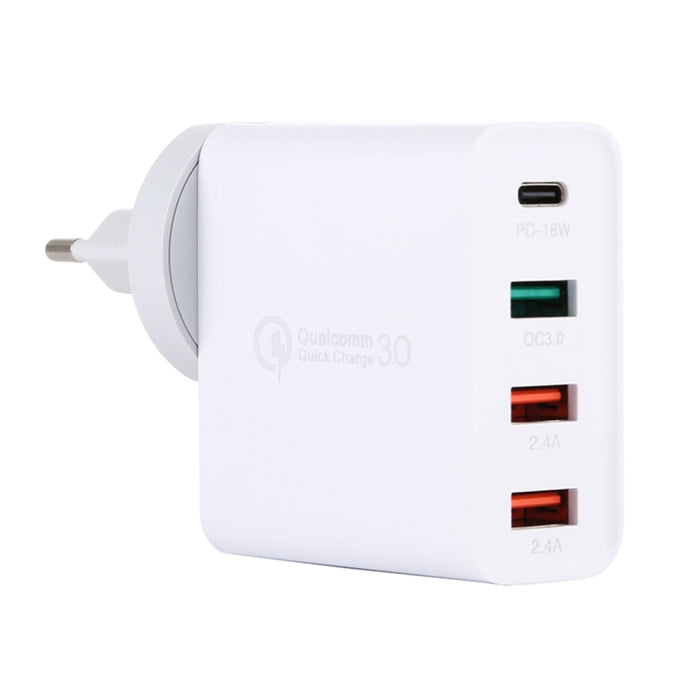 A3 PD 18W USB-C / Type-C + QC3.0 USB + Cargador de viaje con interfaz USB dual