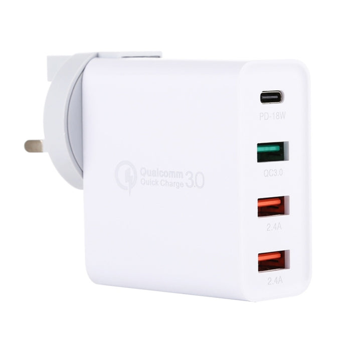 A3 PD 18W USB-C / Type-C + QC3.0 USB + Cargador de viaje con interfaz USB dual