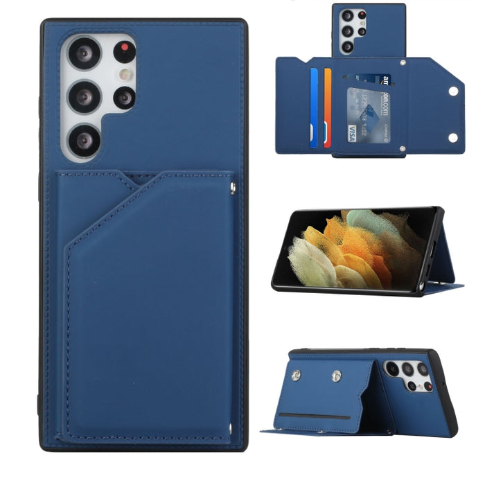 Funda para teléfono Skin Feel PU + TPU + PC con ranuras para tarjetas, For vivo S10e / V23e, For Xiaomi Redmi Note 11 Pro, For Samsung Galaxy S22 5G, For Samsung Galaxy S22+ 5G, For Samsung Galaxy S22 Ultra 5G