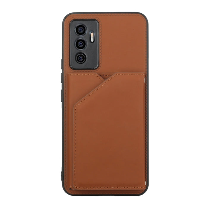 Funda para teléfono Skin Feel PU + TPU + PC con ranuras para tarjetas, For vivo S10e / V23e, For Xiaomi Redmi Note 11 Pro, For Samsung Galaxy S22 5G, For Samsung Galaxy S22+ 5G, For Samsung Galaxy S22 Ultra 5G