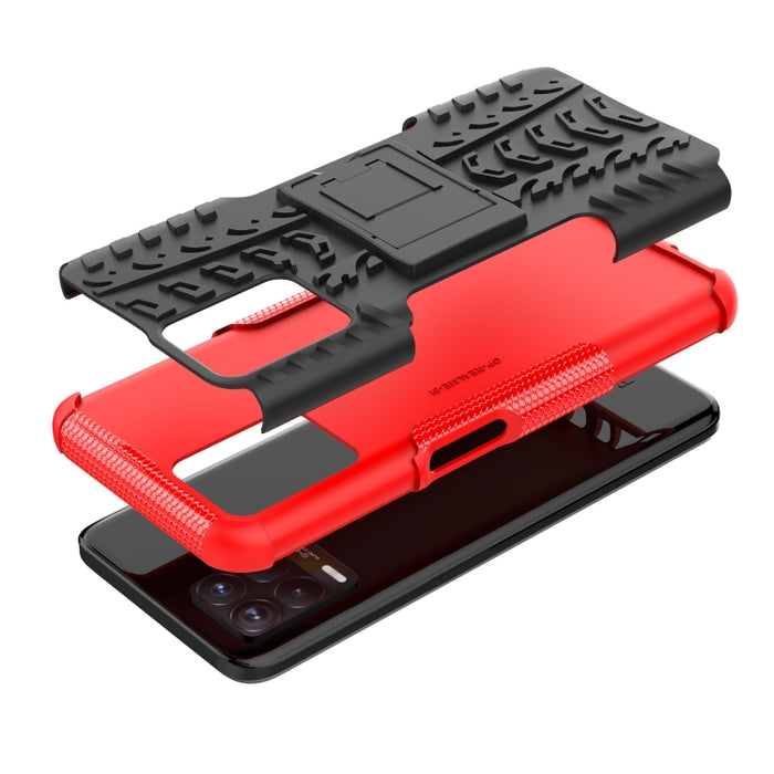 Funda para teléfono con textura de neumático TPU + PC con soporte, For OPPO Realme 8i, For Xiaomi Redmi Note 11 Pro (China), For Motorola Moto E40, For Samsung Galaxy A03 Global, For Samsung Galaxy A53 5G