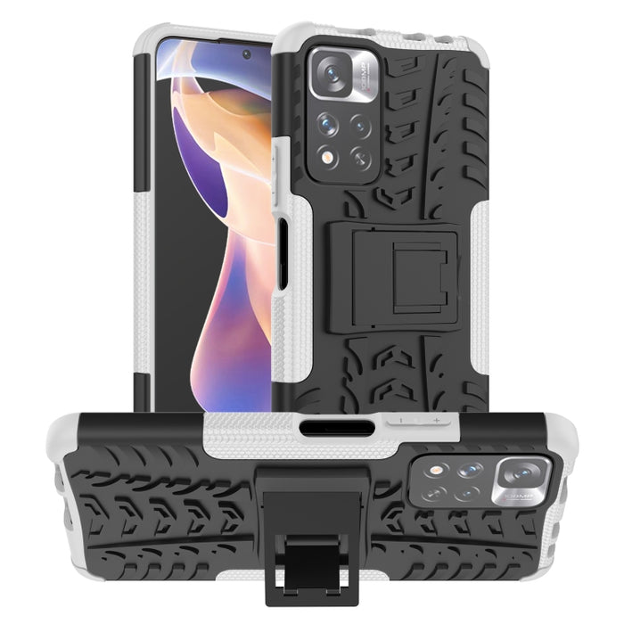 Funda para teléfono con textura de neumático TPU + PC con soporte, For OPPO Realme 8i, For Xiaomi Redmi Note 11 Pro (China), For Motorola Moto E40, For Samsung Galaxy A03 Global, For Samsung Galaxy A53 5G