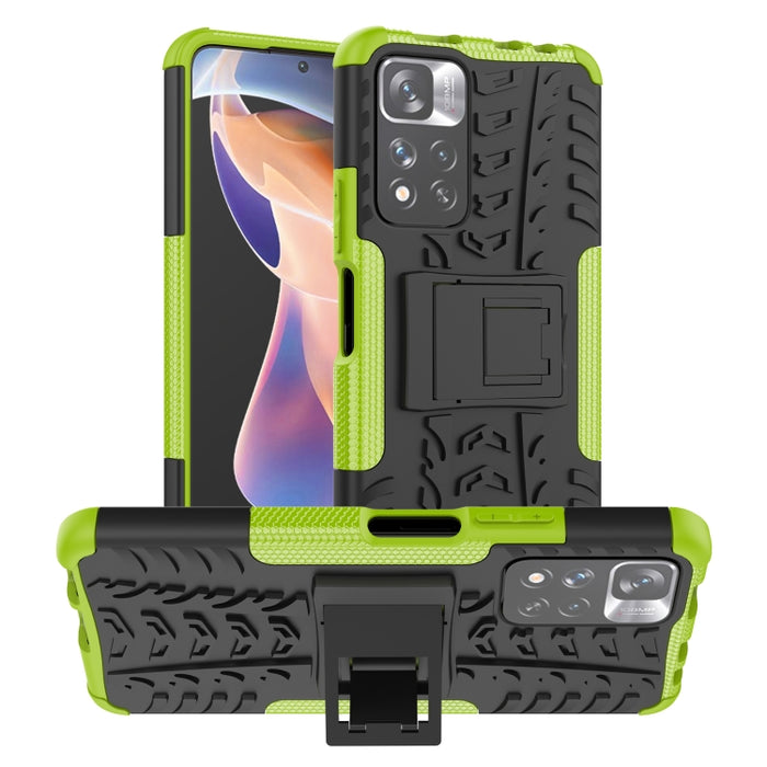 Funda para teléfono con textura de neumático TPU + PC con soporte, For OPPO Realme 8i, For Xiaomi Redmi Note 11 Pro (China), For Motorola Moto E40, For Samsung Galaxy A03 Global, For Samsung Galaxy A53 5G