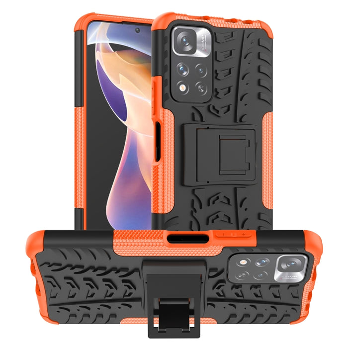 Funda para teléfono con textura de neumático TPU + PC con soporte, For OPPO Realme 8i, For Xiaomi Redmi Note 11 Pro (China), For Motorola Moto E40, For Samsung Galaxy A03 Global, For Samsung Galaxy A53 5G