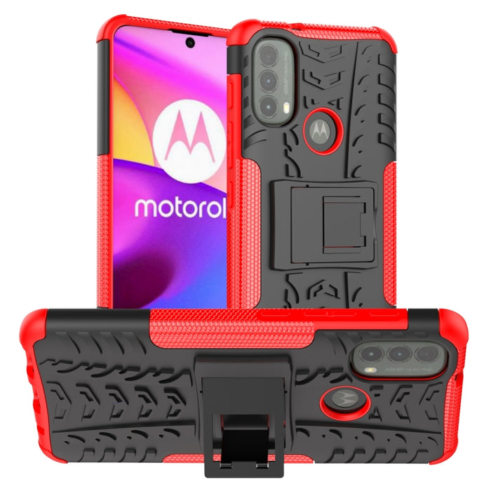 Funda para teléfono con textura de neumático TPU + PC con soporte, For OPPO Realme 8i, For Xiaomi Redmi Note 11 Pro (China), For Motorola Moto E40, For Samsung Galaxy A03 Global, For Samsung Galaxy A53 5G