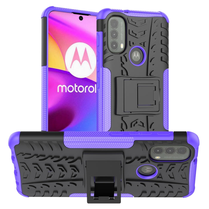 Funda para teléfono con textura de neumático TPU + PC con soporte, For OPPO Realme 8i, For Xiaomi Redmi Note 11 Pro (China), For Motorola Moto E40, For Samsung Galaxy A03 Global, For Samsung Galaxy A53 5G