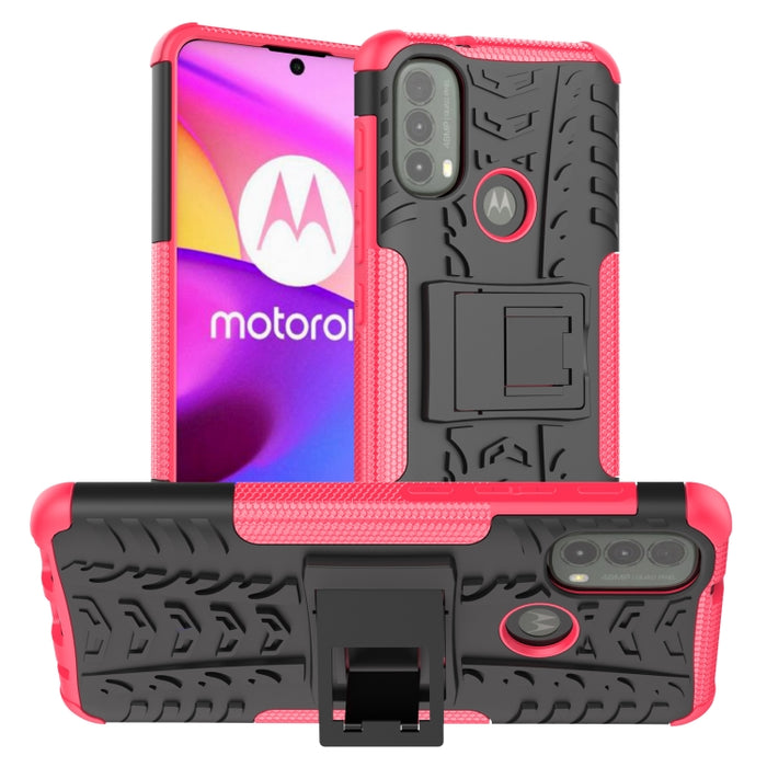 Funda para teléfono con textura de neumático TPU + PC con soporte, For OPPO Realme 8i, For Xiaomi Redmi Note 11 Pro (China), For Motorola Moto E40, For Samsung Galaxy A03 Global, For Samsung Galaxy A53 5G