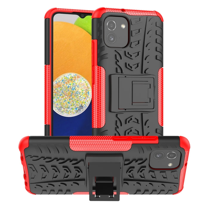 Funda para teléfono con textura de neumático TPU + PC con soporte, For OPPO Realme 8i, For Xiaomi Redmi Note 11 Pro (China), For Motorola Moto E40, For Samsung Galaxy A03 Global, For Samsung Galaxy A53 5G