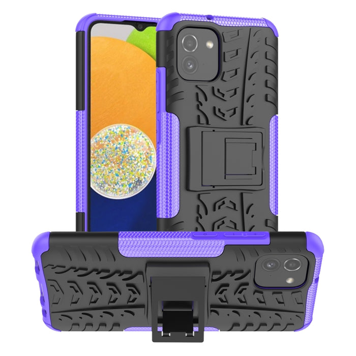 Funda para teléfono con textura de neumático TPU + PC con soporte, For OPPO Realme 8i, For Xiaomi Redmi Note 11 Pro (China), For Motorola Moto E40, For Samsung Galaxy A03 Global, For Samsung Galaxy A53 5G