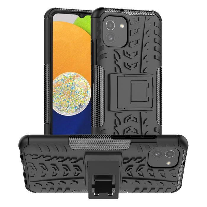 Funda para teléfono con textura de neumático TPU + PC con soporte, For OPPO Realme 8i, For Xiaomi Redmi Note 11 Pro (China), For Motorola Moto E40, For Samsung Galaxy A03 Global, For Samsung Galaxy A53 5G