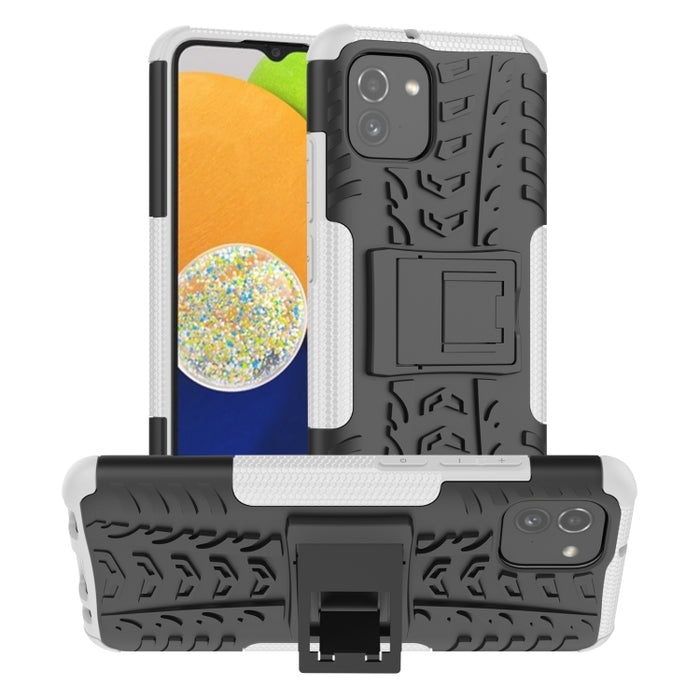 Funda para teléfono con textura de neumático TPU + PC con soporte, For OPPO Realme 8i, For Xiaomi Redmi Note 11 Pro (China), For Motorola Moto E40, For Samsung Galaxy A03 Global, For Samsung Galaxy A53 5G