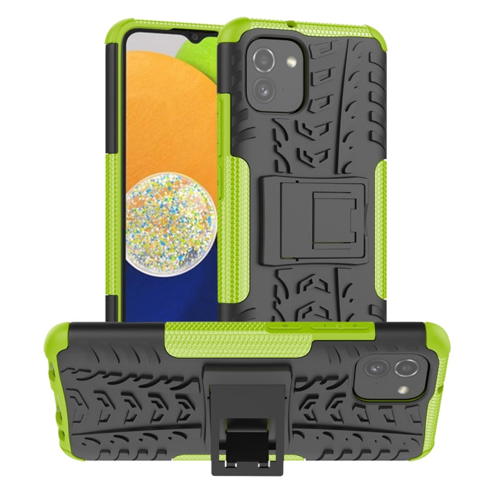 Funda para teléfono con textura de neumático TPU + PC con soporte, For OPPO Realme 8i, For Xiaomi Redmi Note 11 Pro (China), For Motorola Moto E40, For Samsung Galaxy A03 Global, For Samsung Galaxy A53 5G