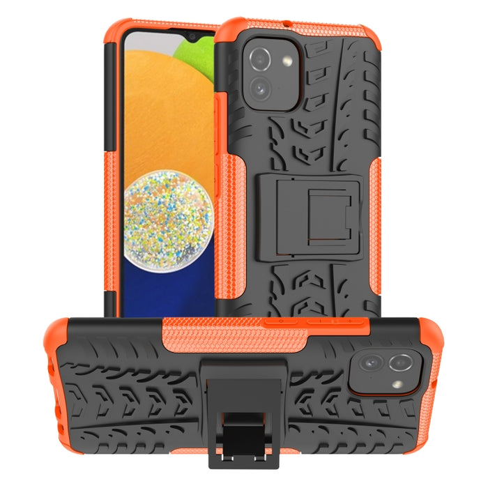 Funda para teléfono con textura de neumático TPU + PC con soporte, For OPPO Realme 8i, For Xiaomi Redmi Note 11 Pro (China), For Motorola Moto E40, For Samsung Galaxy A03 Global, For Samsung Galaxy A53 5G