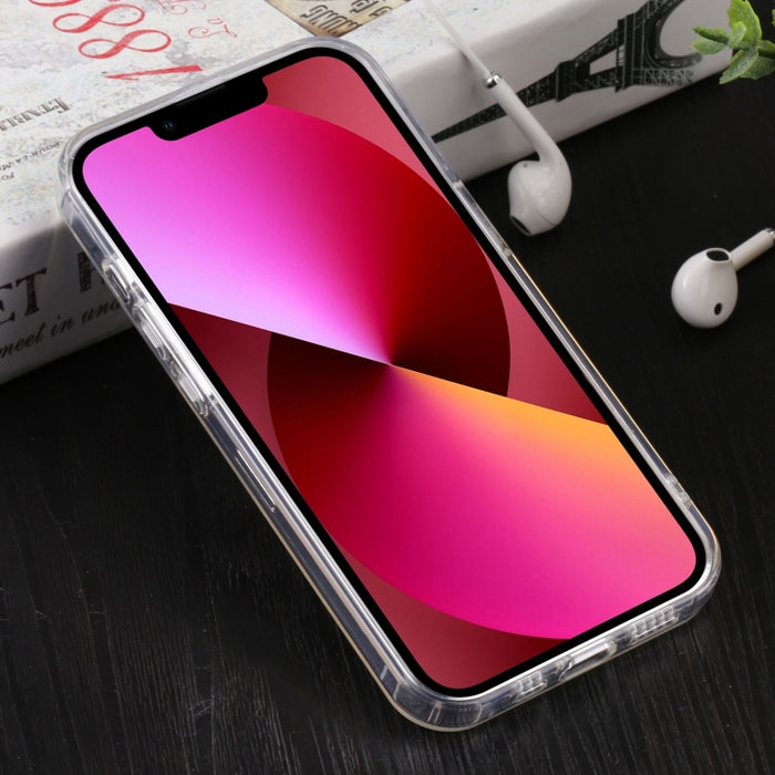 Estuche para teléfono de TPU transparente con marco de lente Macaron