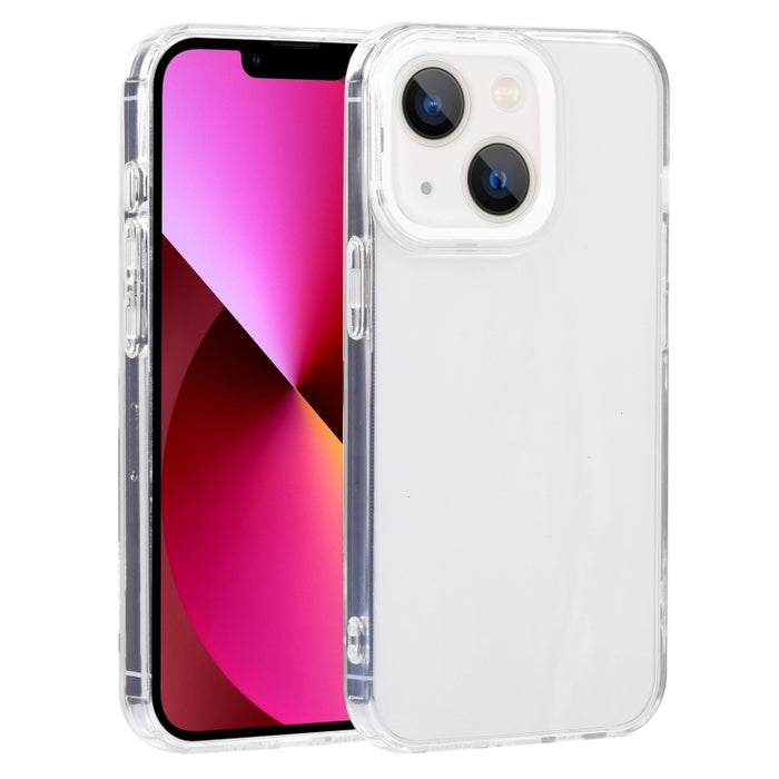 Estuche para teléfono de TPU transparente con marco de lente Macaron