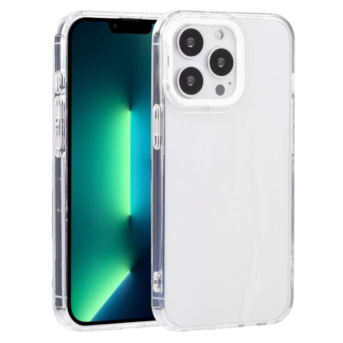 Estuche para teléfono de TPU transparente con marco de lente Macaron