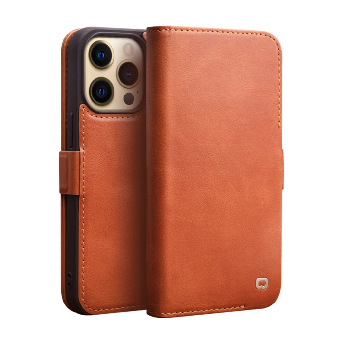Estuche de cuero para teléfono con hebilla magnética QIALINO