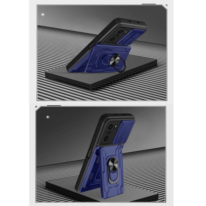 Estuche deslizante para teléfono con tarjeta Camshield, For Xiaomi Redmi K40/Poco F3/Mi 11i, For Xiaomi Mi 11 Lite, For OPPO Realme C20 / C21, For OPPO Realme C25 / C15, For OPPO Realme 8 / 8 Pro