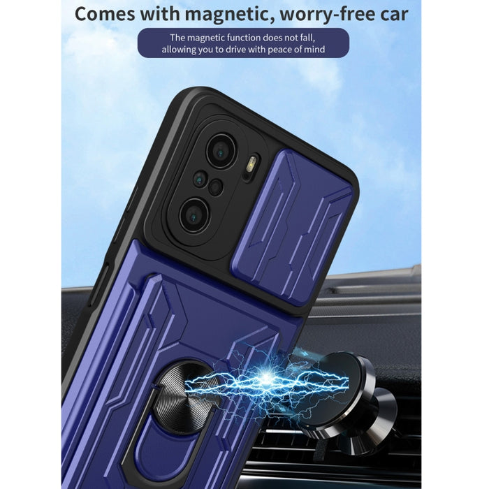 Estuche deslizante para teléfono con tarjeta Camshield, For Xiaomi Redmi K40/Poco F3/Mi 11i, For Xiaomi Mi 11 Lite, For OPPO Realme C20 / C21, For OPPO Realme C25 / C15, For OPPO Realme 8 / 8 Pro