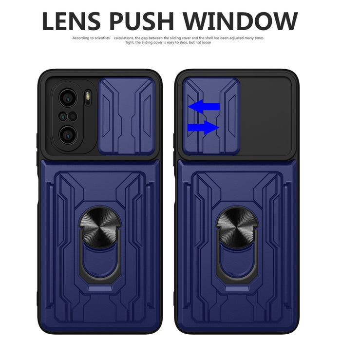 Estuche deslizante para teléfono con tarjeta Camshield, For Xiaomi Redmi K40/Poco F3/Mi 11i, For Xiaomi Mi 11 Lite, For OPPO Realme C20 / C21, For OPPO Realme C25 / C15, For OPPO Realme 8 / 8 Pro