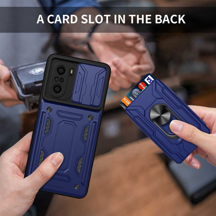 Estuche deslizante para teléfono con tarjeta Camshield, For Xiaomi Redmi K40/Poco F3/Mi 11i, For Xiaomi Mi 11 Lite, For OPPO Realme C20 / C21, For OPPO Realme C25 / C15, For OPPO Realme 8 / 8 Pro
