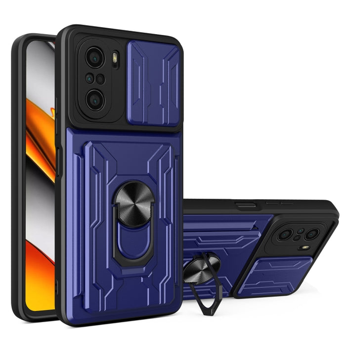 Estuche deslizante para teléfono con tarjeta Camshield, For Xiaomi Redmi K40/Poco F3/Mi 11i, For Xiaomi Mi 11 Lite, For OPPO Realme C20 / C21, For OPPO Realme C25 / C15, For OPPO Realme 8 / 8 Pro