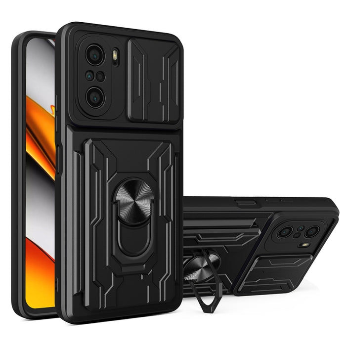 Estuche deslizante para teléfono con tarjeta Camshield, For Xiaomi Redmi K40/Poco F3/Mi 11i, For Xiaomi Mi 11 Lite, For OPPO Realme C20 / C21, For OPPO Realme C25 / C15, For OPPO Realme 8 / 8 Pro